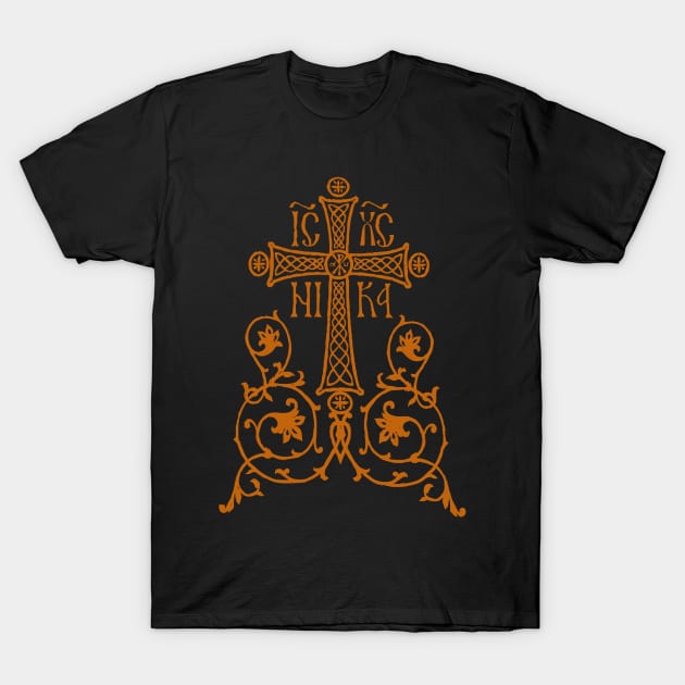 Orthodox Cross Design T-Shirt by EkromDesigns